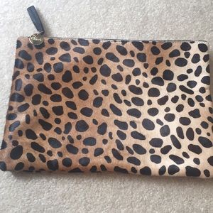 Clare V. Animal print clutch